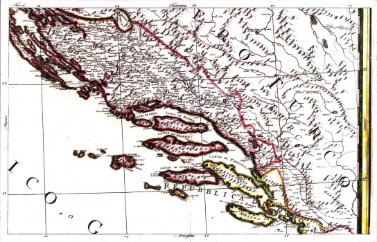 CASSINI, GIOVANNI MARIA: KARTE VON DALMATIEN